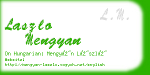 laszlo mengyan business card
